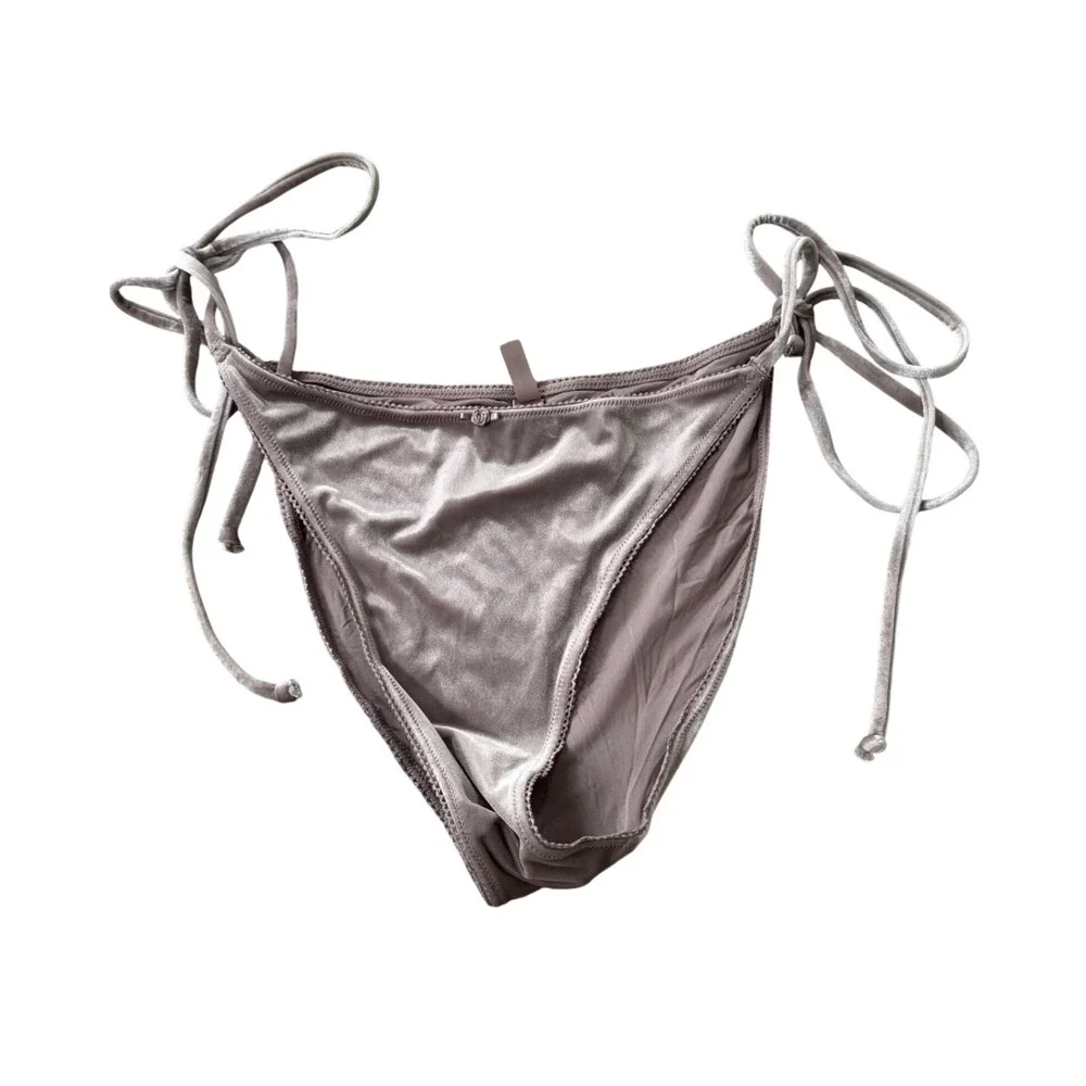 SKIMS Velvet Swim Tie Tanga Bottom Umber Brown Bikini Bottom BB-TNG-8258W 2X NEW